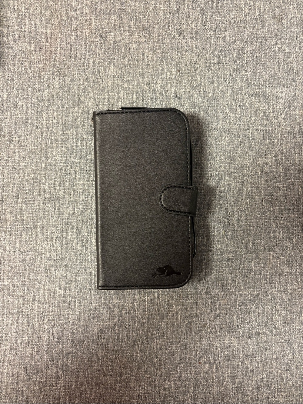 Roots Black Wallet Folio Phone Case with Magnetic Tab